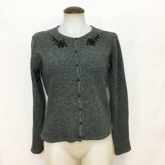 Lambswool Angora mix Cardigan Sweater - Picture 1 of 8